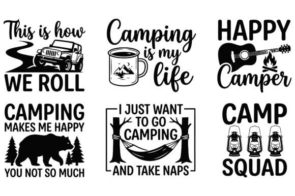 Camping Quotes SVG Bundle - Funny Outdoor Graphics for Crafts
