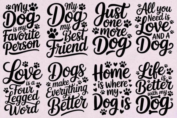 Dog Lover Quotes SVG Bundle for Crafts and Graphics