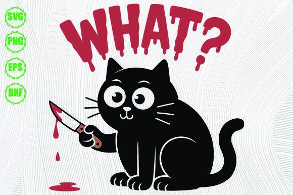 Funny Black Cat Svg for Crafts and Graphics