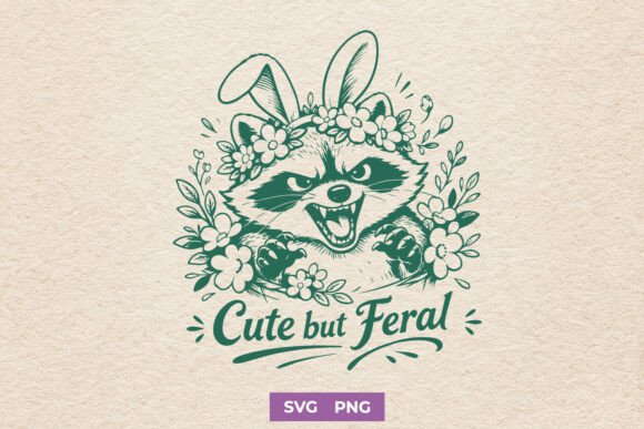 Funny Easter Raccoon SVG for Crafts and Graphics