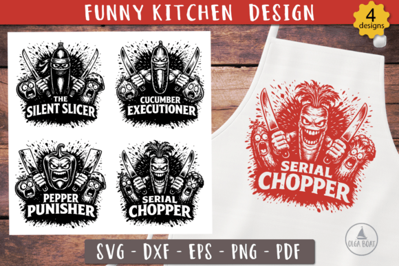 Funny Killer Veggie SVG for Crafts and Graphics