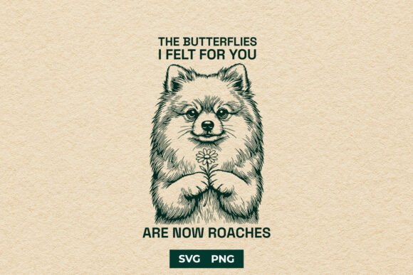 Funny Pomeranian Roaches SVG PNG Art for Crafts and Graphics