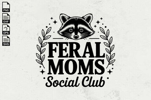Funny Raccoon Mom SVG for Crafts and Graphics