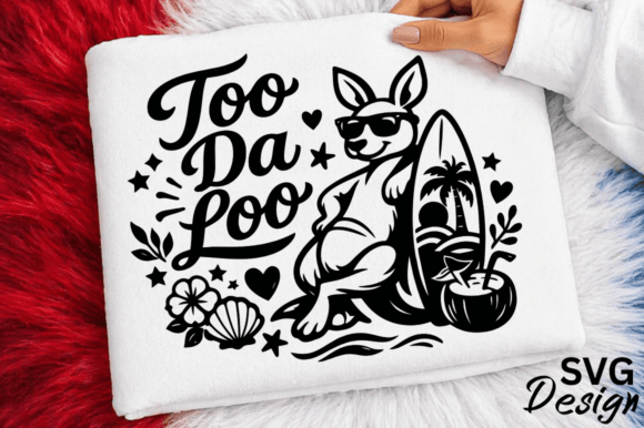 Too Da Loo Kangaroo SVG Design for Crafts and Graphics